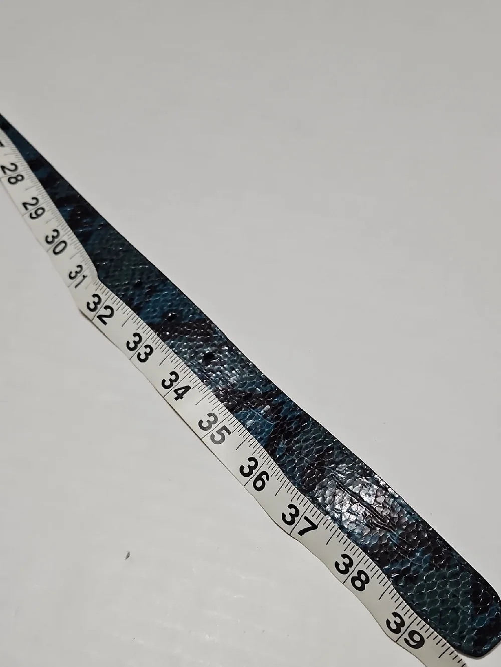 Nine West Women's Aqua & Black Synthetic Textured Leather Belt Size M